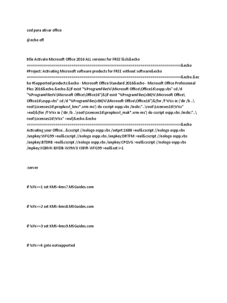 Cod para ativar pdf microsoft office software development
