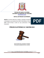 Pregão Eletrônico N.º 008/Fms/2023: Estado de Santa Catarina Governo Do Município de Criciúma