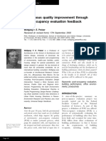 Continuous Quality Improvement Through Post-Occupancy Evaluation Feedback