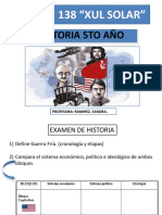 Historia 5to Año - Examen sobre la Guerra Fría, bloques, personajes y conceptos clave