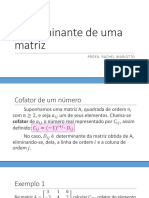 Determinante matriz cofator Laplace