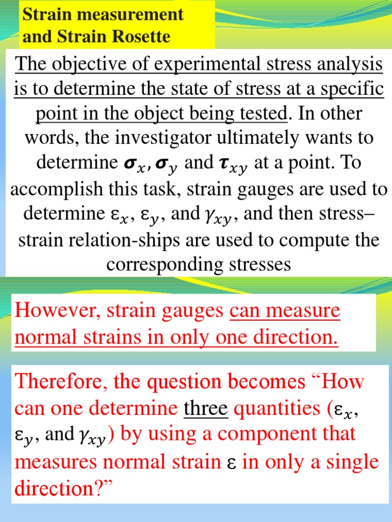 Strain Rosette in Stress Analysis | PDF | Stress (Mechanics) | Angle