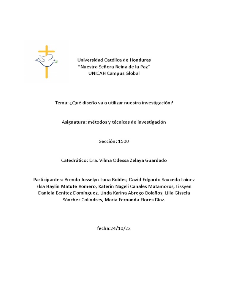 Diseño De La Investigación Pdf