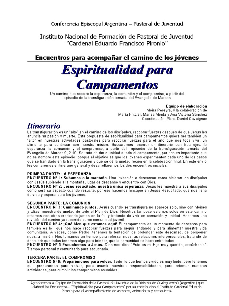 Espiritualidad Juvenil en Campamentos | PDF | La resurrección de Jesús ...