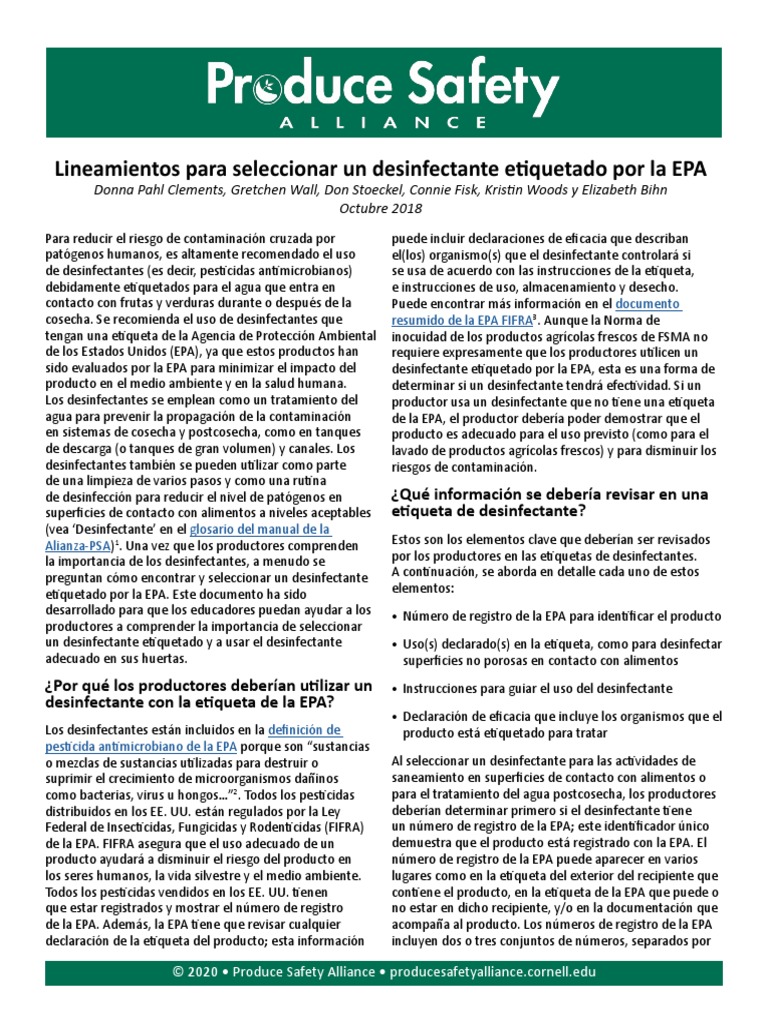 Sanitizer Factsheet Spanish PDF Especialidades Medicas Naturaleza