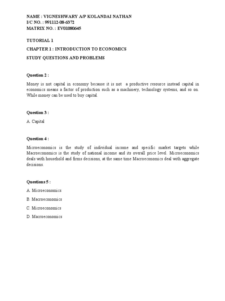 Economics Basics for Students | PDF | Business | Finance & Money Management