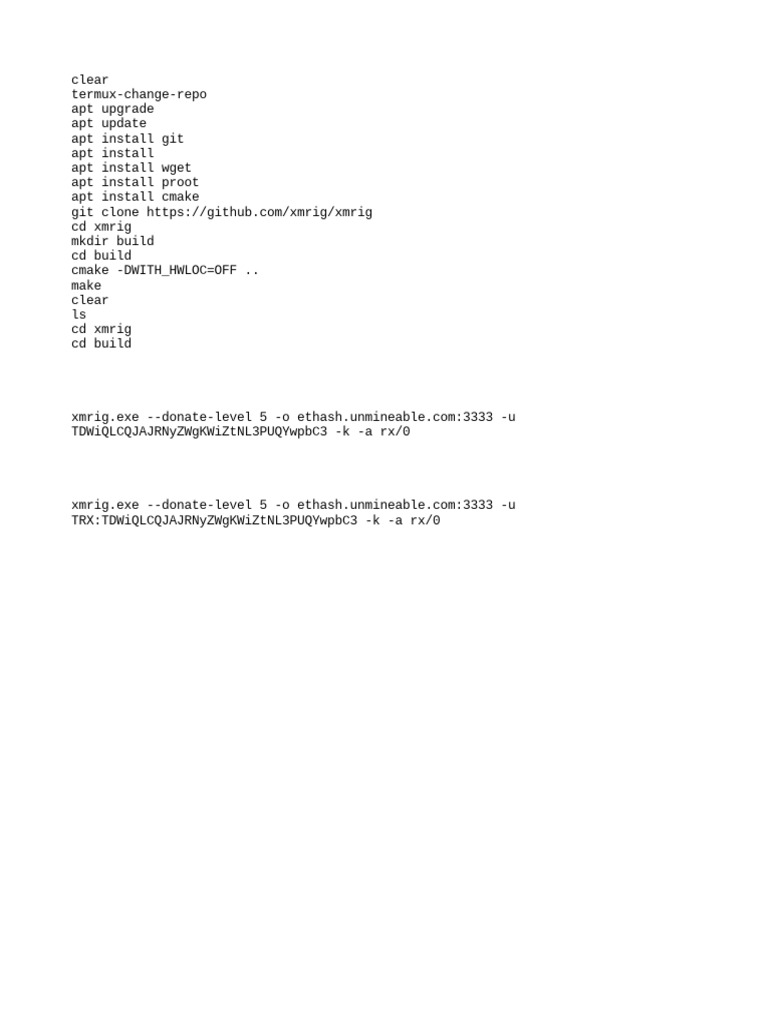 Mining Tron Termux Pdf