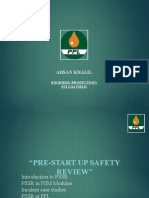 Pre Startup Safety Review