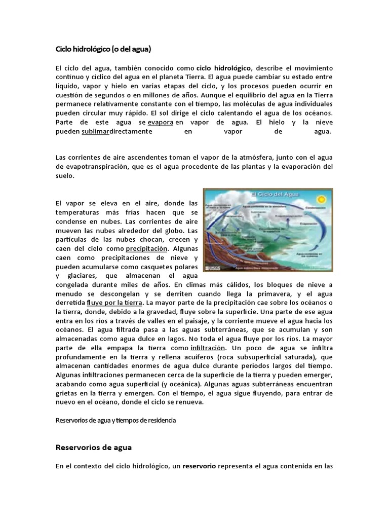 Ciclo Hidrológico | PDF | El ciclo del agua | Evaporación