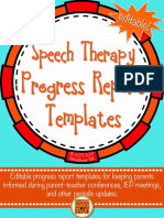 FreeSpeechTherapyProgressReportTemplateeditablePowerPointfile 1