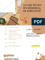A Case Study On Dismissal of Employee