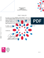 Paz y Salvo Caja Social