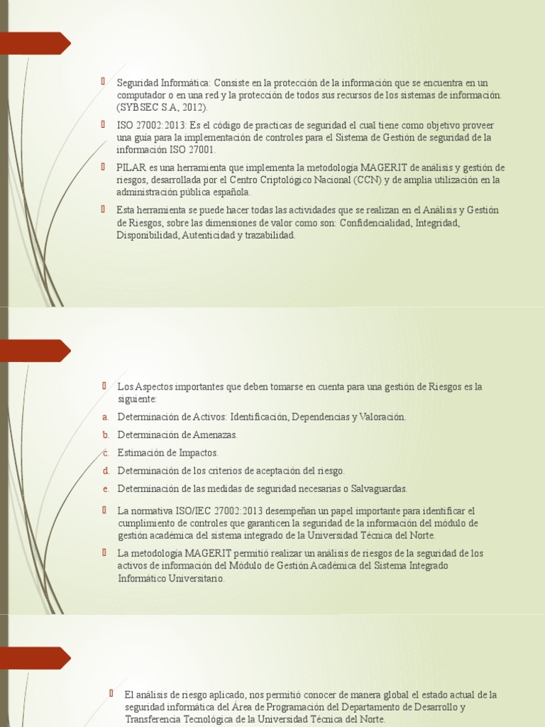 Gestión de Riesgos en Seguridad IT | PDF | Seguridad de información ...