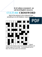 The World of Culture Crossword