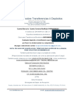 Informacion para Deposito o Transferencia