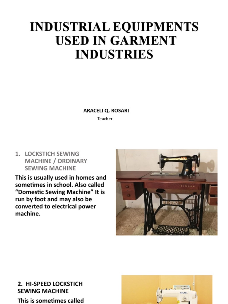 Different Types of Sewing Machine PDF Sewing Seam (Sewing)