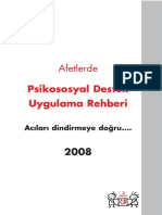 Afetlerde Psikososyal Destek Uygulama Rehberi