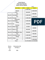 Jurnal Umum Toko Fajar Ekawati