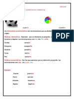 TEMA #Palbras Aumentativa y Diminutivas LENGUAJE