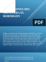 Condiciones Del Agua para El Hormigon