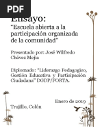 Ensayo Escuela Abierta A La Participación Organizada de La Comunidad