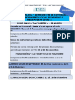 CRONOGRAMA ESTUDIANTES DEL 2 CUATRIMESTRE DE ACTIVIDADES en DISTANCIAMIENTO SOCIAL-estudiantes