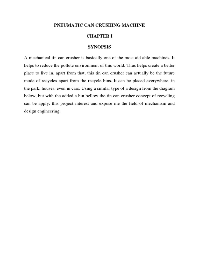 Pneumatic Can Crushing Machine Download Free PDF Pneumatics