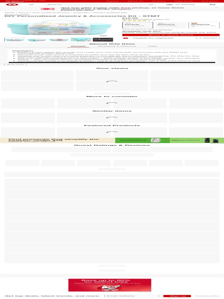 Diy Personalized Jewelry & Accessories Kit Stmt Target PDF