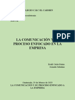 LA COMUNICACIÓN Y SU PROCESO ENFOCADO A LA EMPRESA