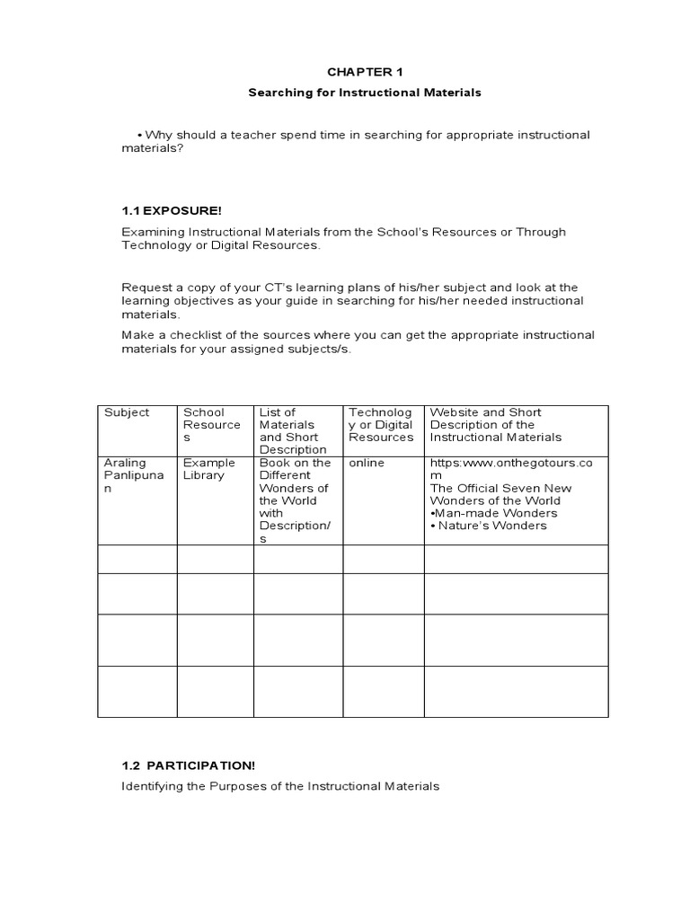 Selecting Effective Instructional Materials | PDF | Educational ...