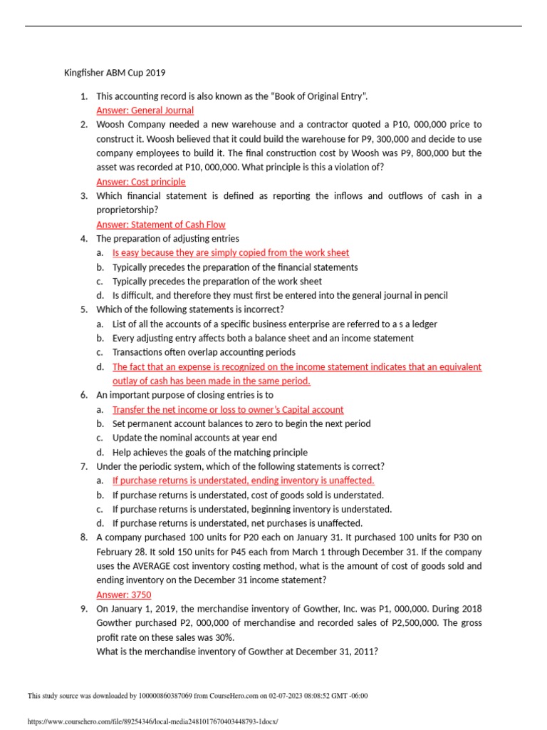 Accounting Principles and Practices Guide | PDF | Debits And Credits ...