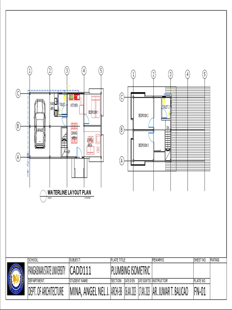 Water Line Layout PDF