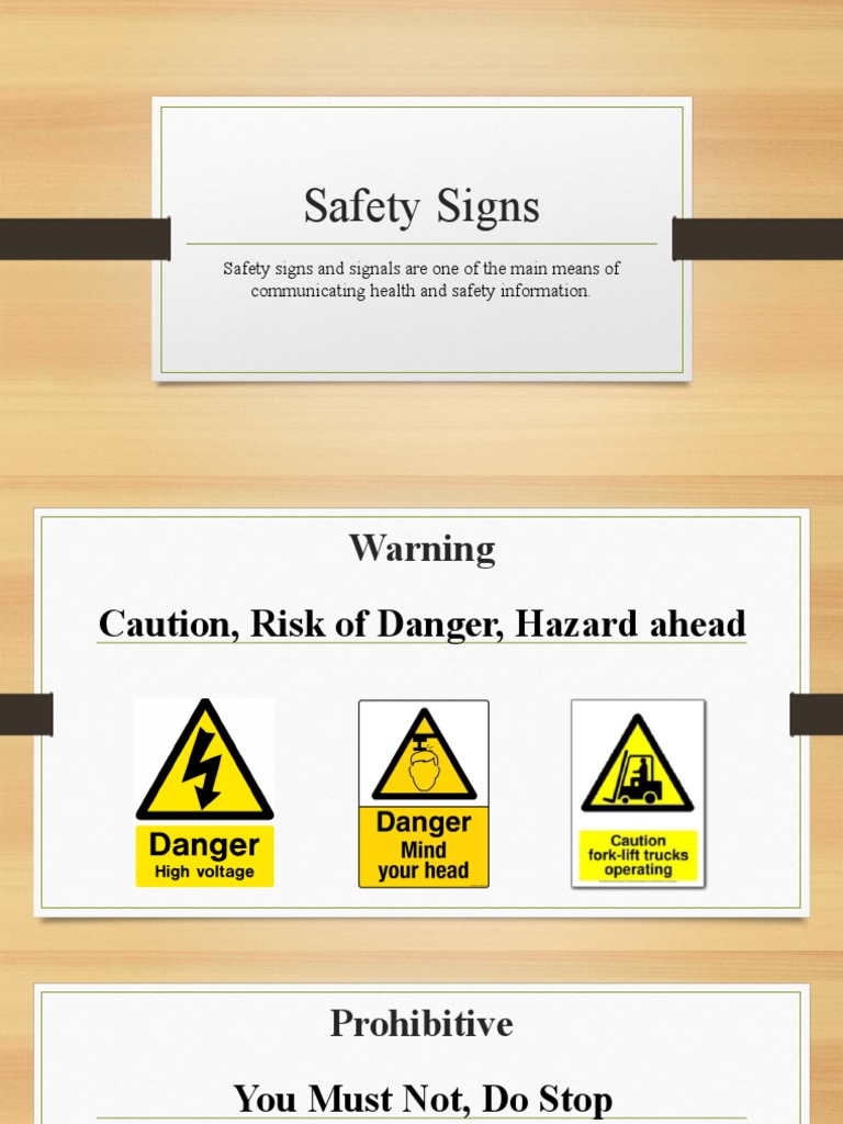 Safety Signs PDF
