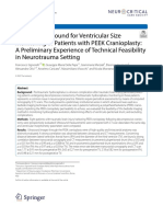 2022 - Bedside Ultrasound For Ventricular Size Monitoring in Patients With PEEK Cranioplasty - A Preliminary Experience of Technical Feasibility in Neurotrauma Setting