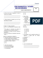 Examen Diagnostica Tutoria 2023 - 3ero y Academa