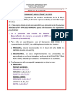 Comunicado Dirección #02 - 2023