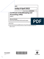 P65360ra Lcci Level 2 Certificate in Bookkeeping and Accounting Ase20093 RB April 2022