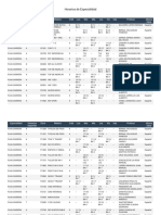 Horarios de Especialidad