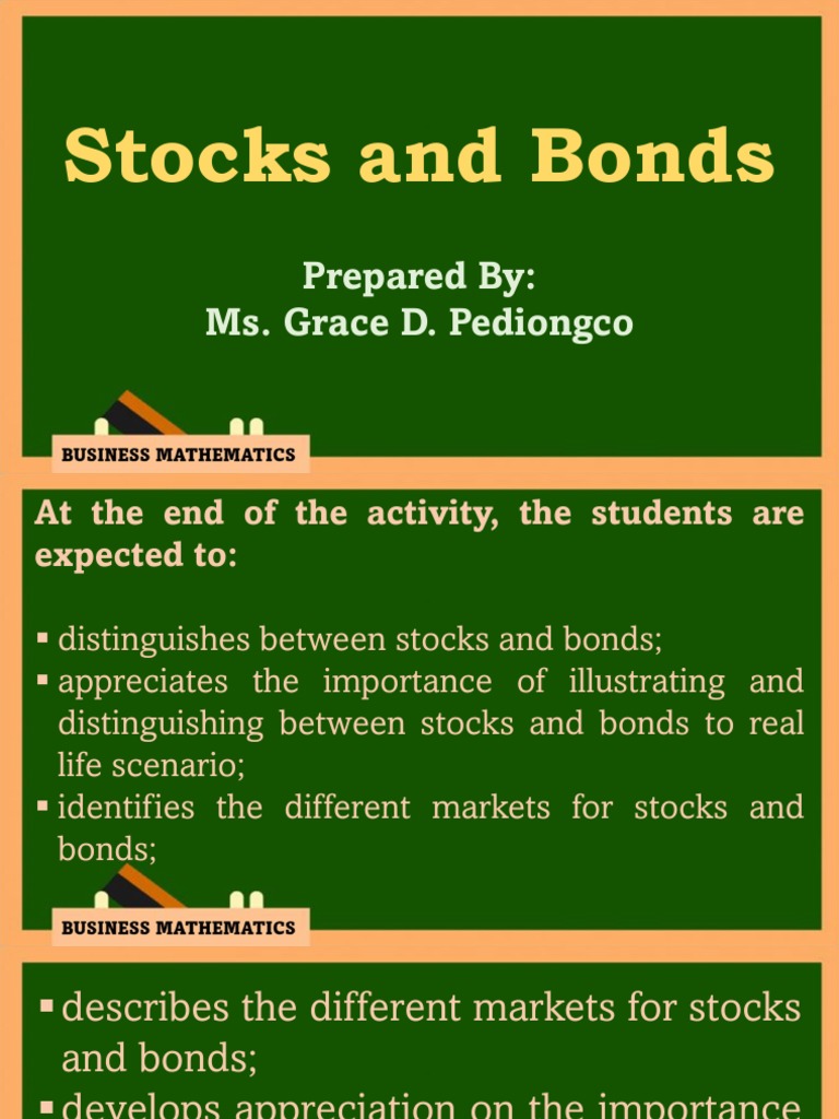 New Q2 W3 StocksandBonds PDF Bonds (Finance) Stocks