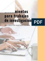 Lineamientos para Trabajos de Investigacion