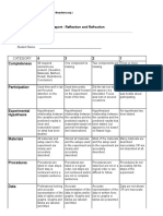 Rubrics 2-Reflection and Refraction