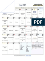 Calendario Enero 2023