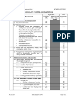 Pre Consultation Checklist