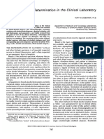 Alcohol Determination in The Clinical Laboratory