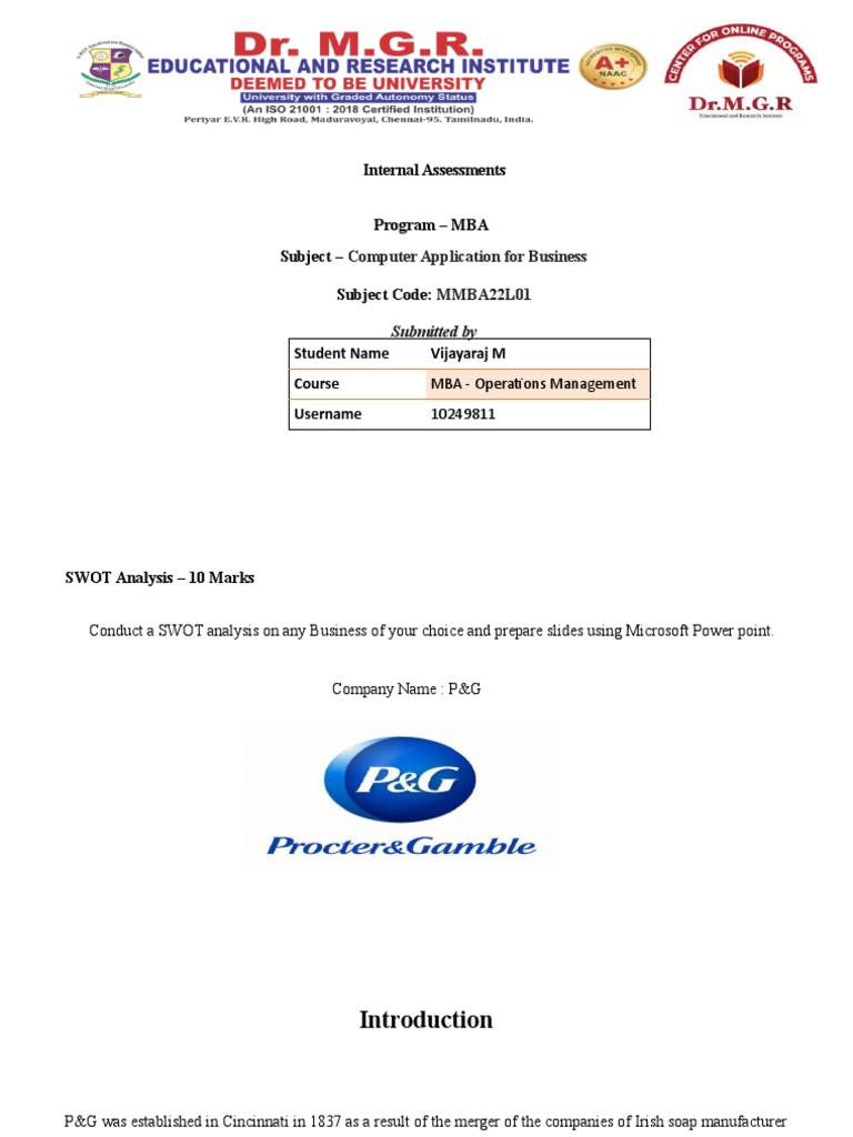 Assignment 1 - Computer Application For Business | PDF