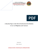 Law201 - Reaction Paper On The Movie Erin Brockovich - Mark P. Mercado - FM2101