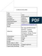Laman Data Diri