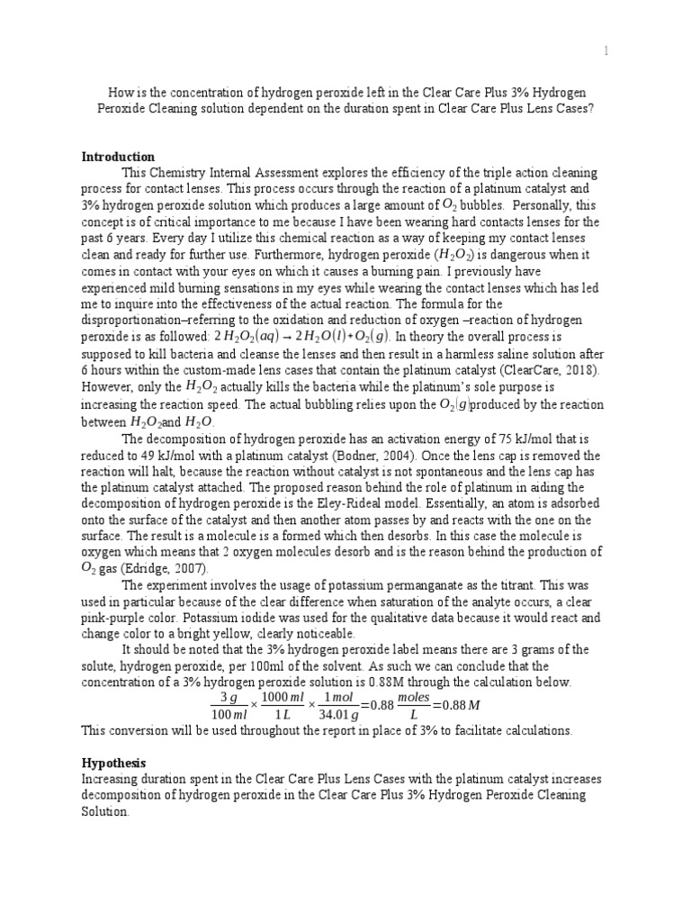 Chemistry IA PDF Titration Chemistry