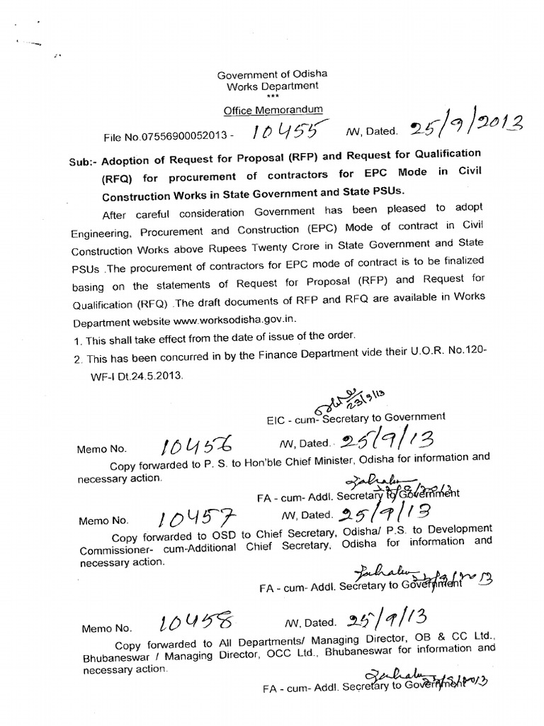 Odisha EPC Mode RFP for Civil Works | PDF | Request For Proposal | Business
