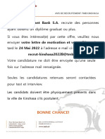 Avis de Recrutement Kinshasa 2022 B